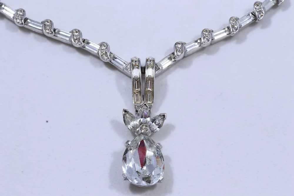 PENNINO Exquisite Rhinestone Rhodium Plated Choke… - image 7