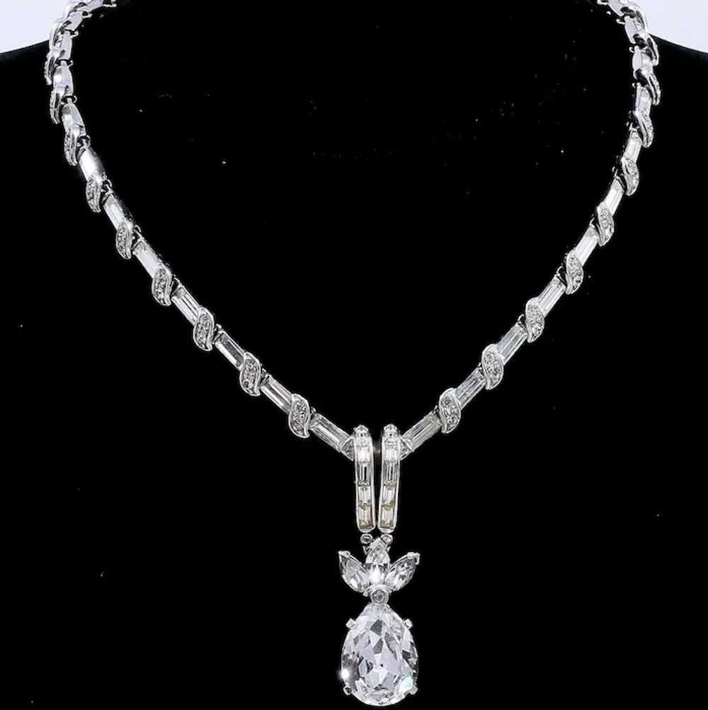 PENNINO Exquisite Rhinestone Rhodium Plated Choke… - image 8