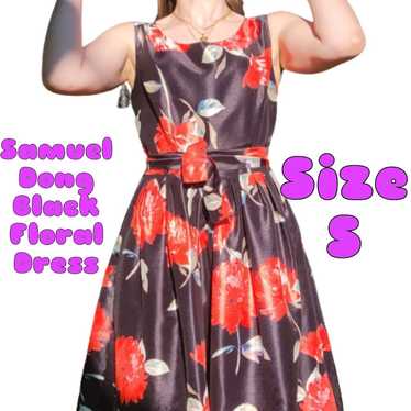 Clothing - Samuel Dong Black Floral Dress Size S - image 1