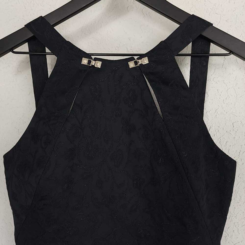 Versace Jeans Couture 42 Black Metallic Floral Vi… - image 2
