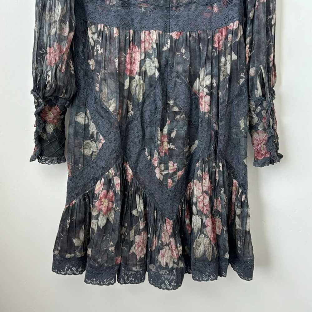 ZIMMERMANN Unbridled Floral High-Neck Lace Silk M… - image 7