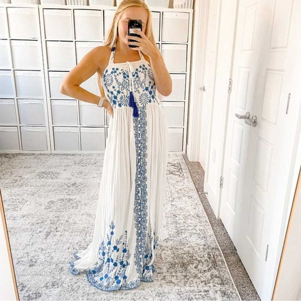 Fillyboo Embroidered Halter Maxi Dress - image 1