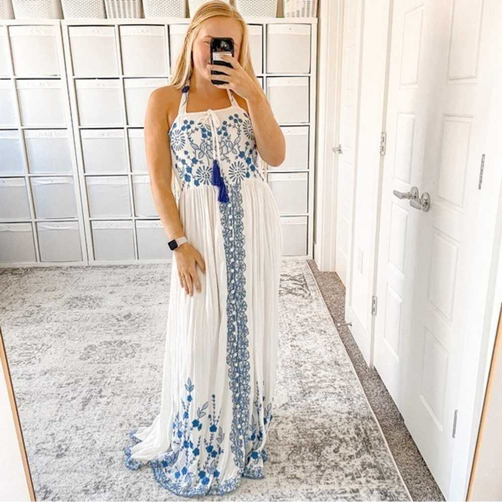 Fillyboo Embroidered Halter Maxi Dress - image 2