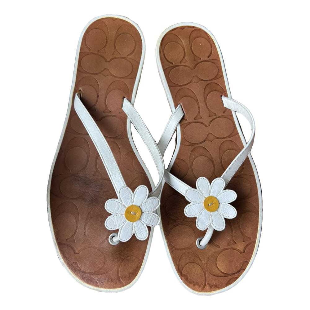 Coach Patent Leather Flip Flops Gem