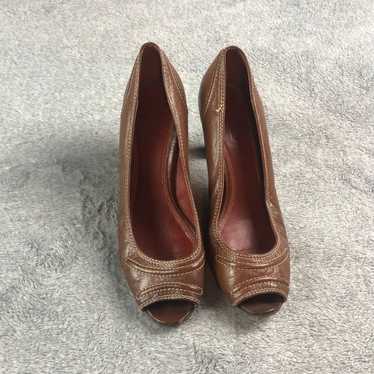 Coach Vintage Celeste Peep Toe Pump Heels Sandals… - image 1