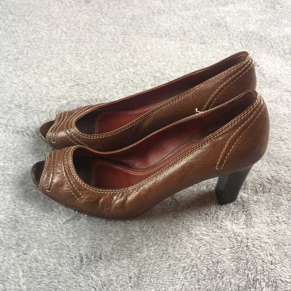 Coach Vintage Celeste Peep Toe Pump Heels Sandals… - image 2