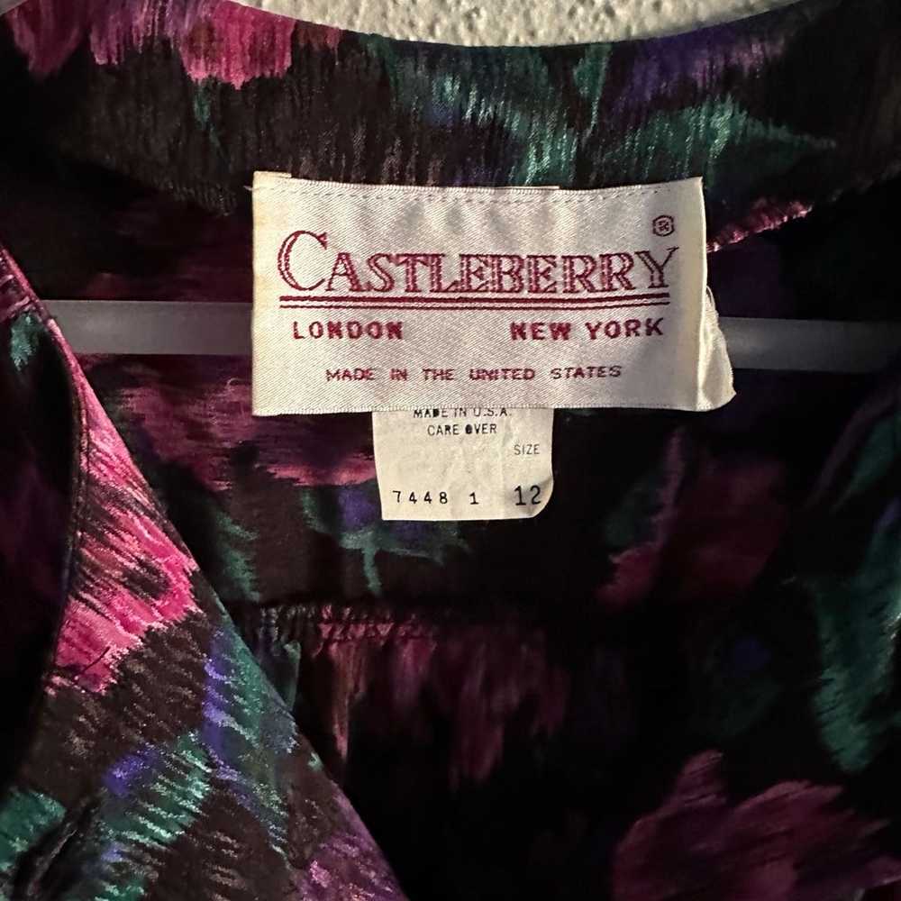 Castleberry Vintage Floral Blouse Top Size 12 | M… - image 2