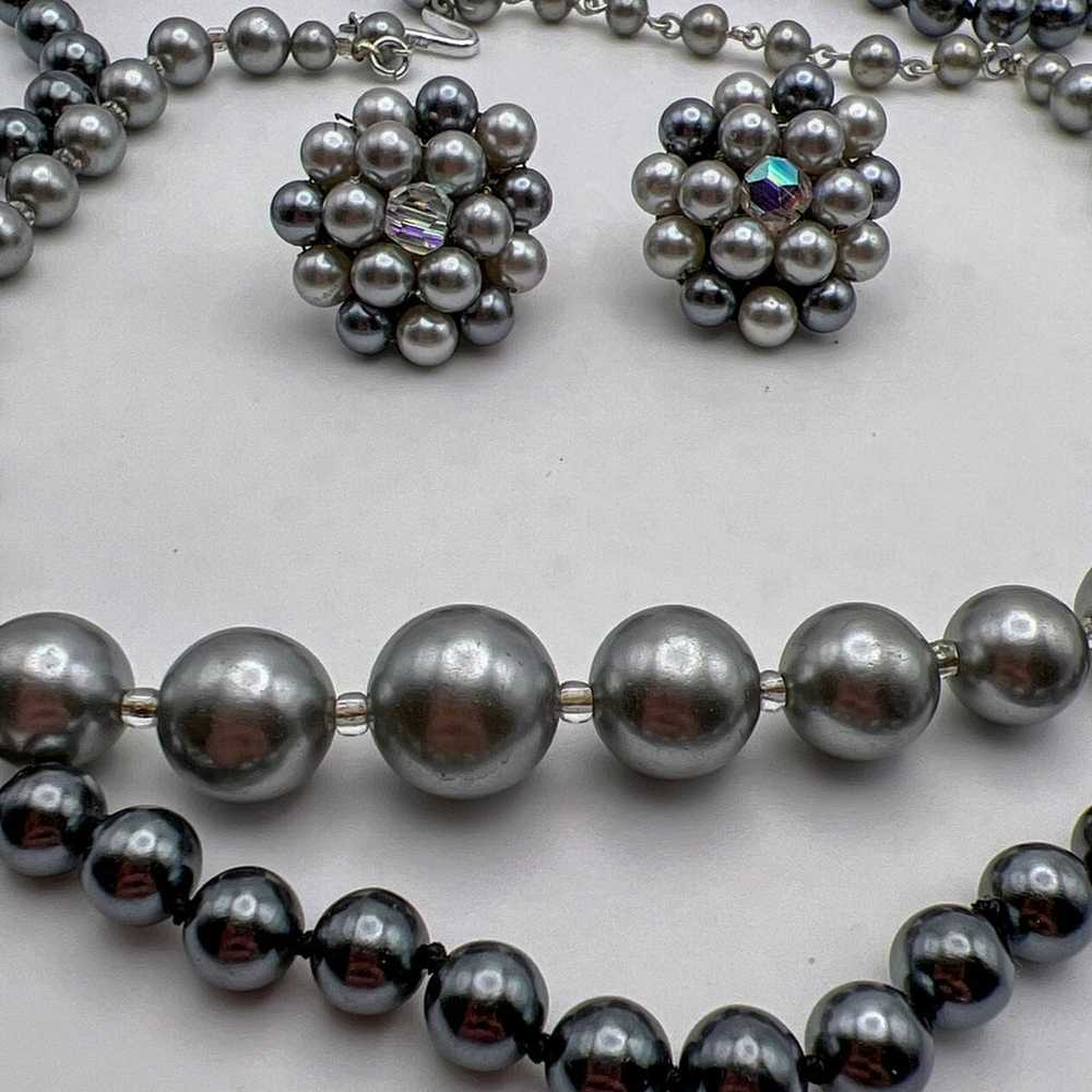 Vintage Faux Pearl Beaded Set - image 2