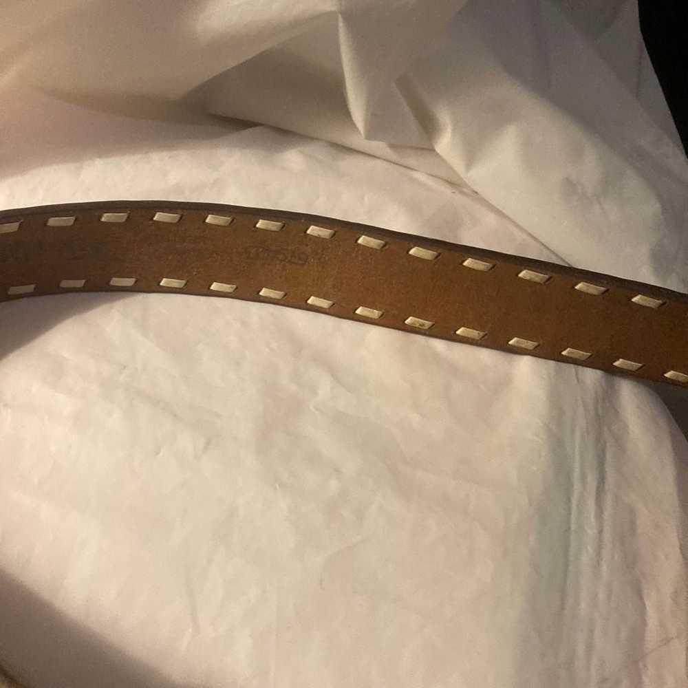 Belt Men’s hand tooled leather vintage - image 6