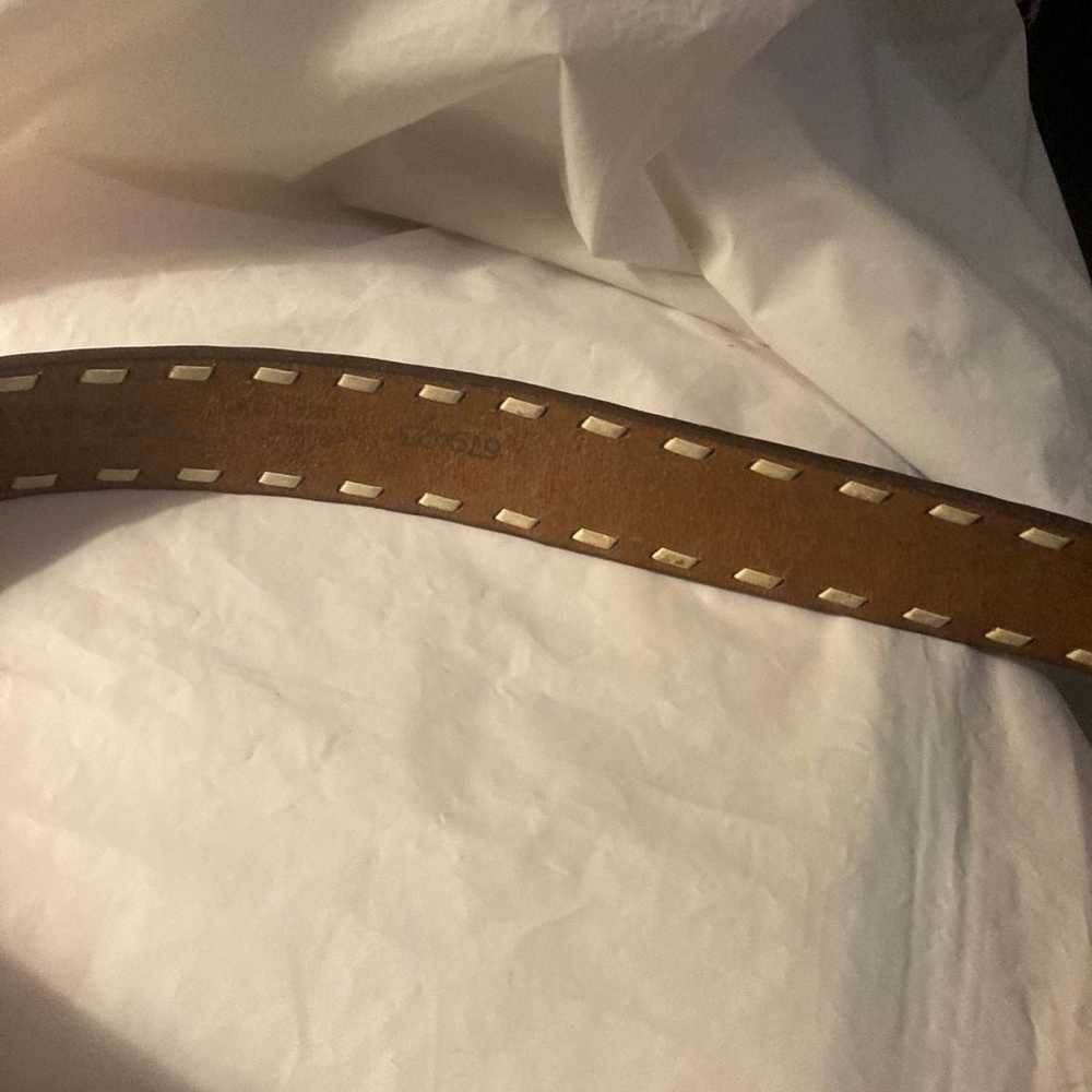 Belt Men’s hand tooled leather vintage - image 7