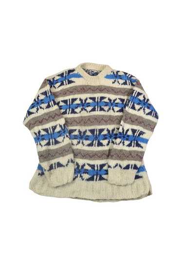 Vintage Knitwear Wool Sweater Scandi Pattern Ladi… - image 1