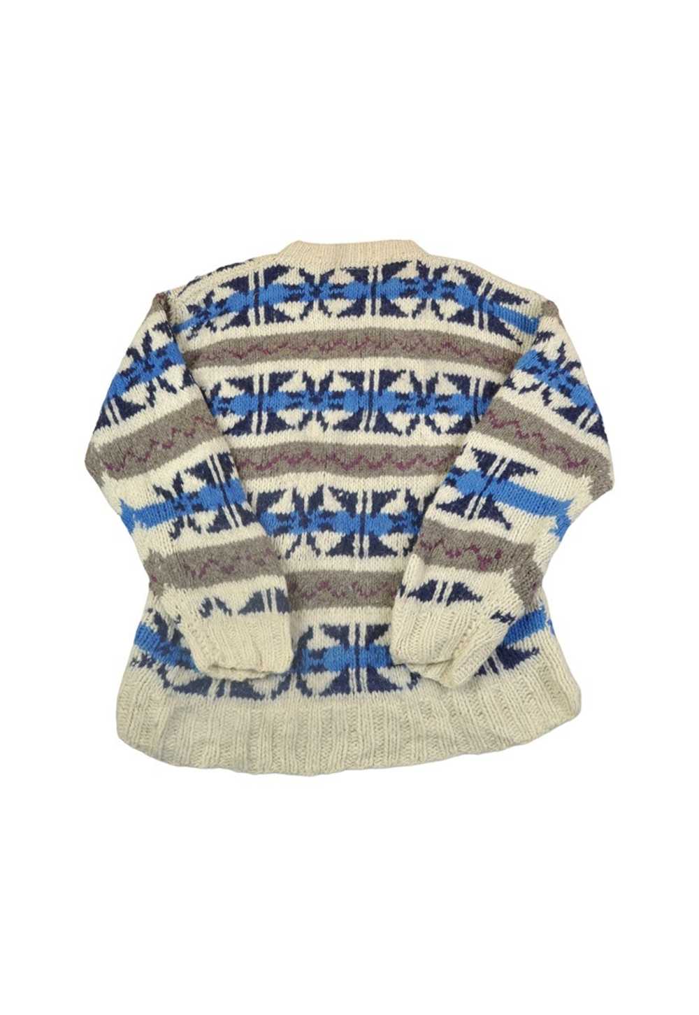 Vintage Knitwear Wool Sweater Scandi Pattern Ladi… - image 5