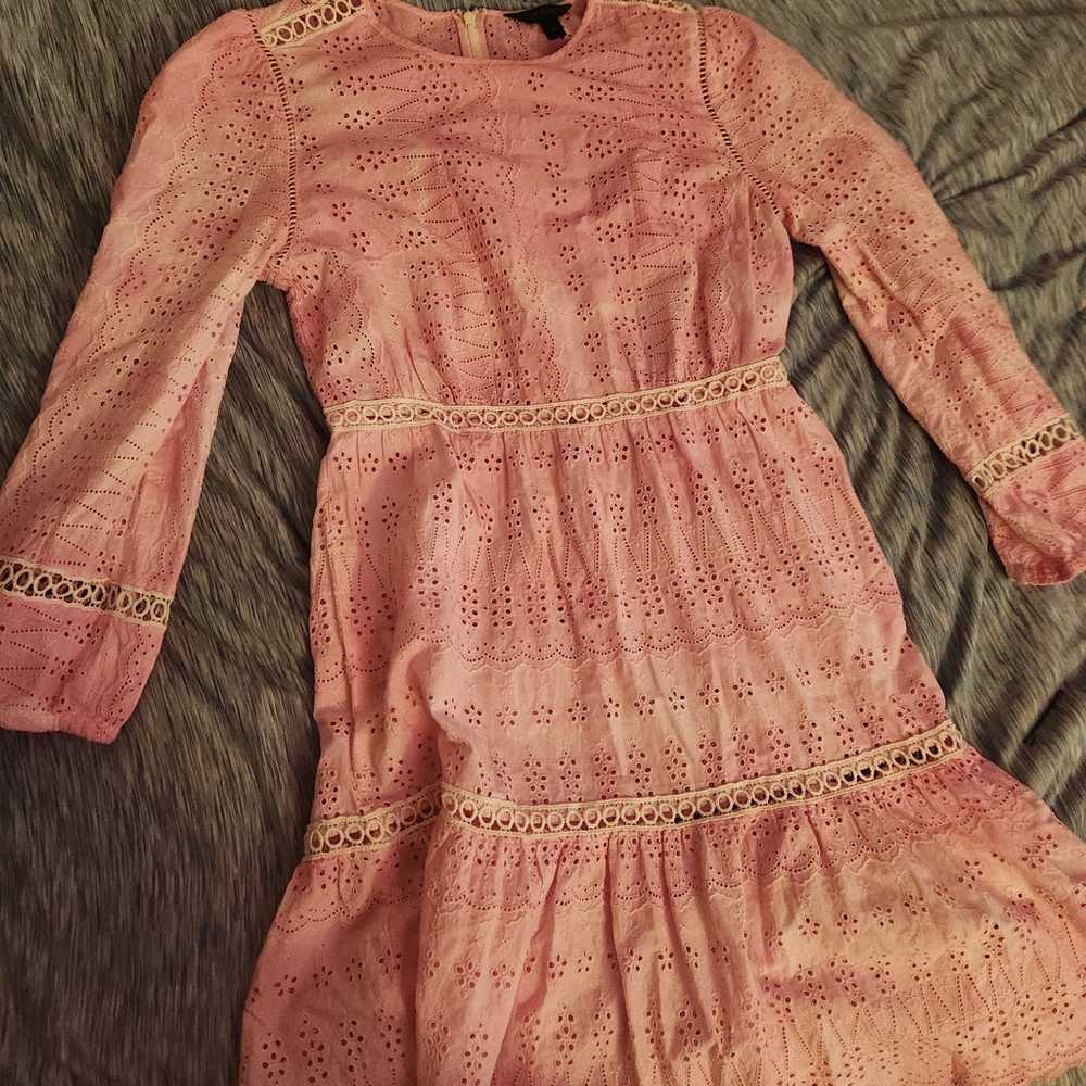 Pink tye dyed J Crew dress Size 2 - image 1