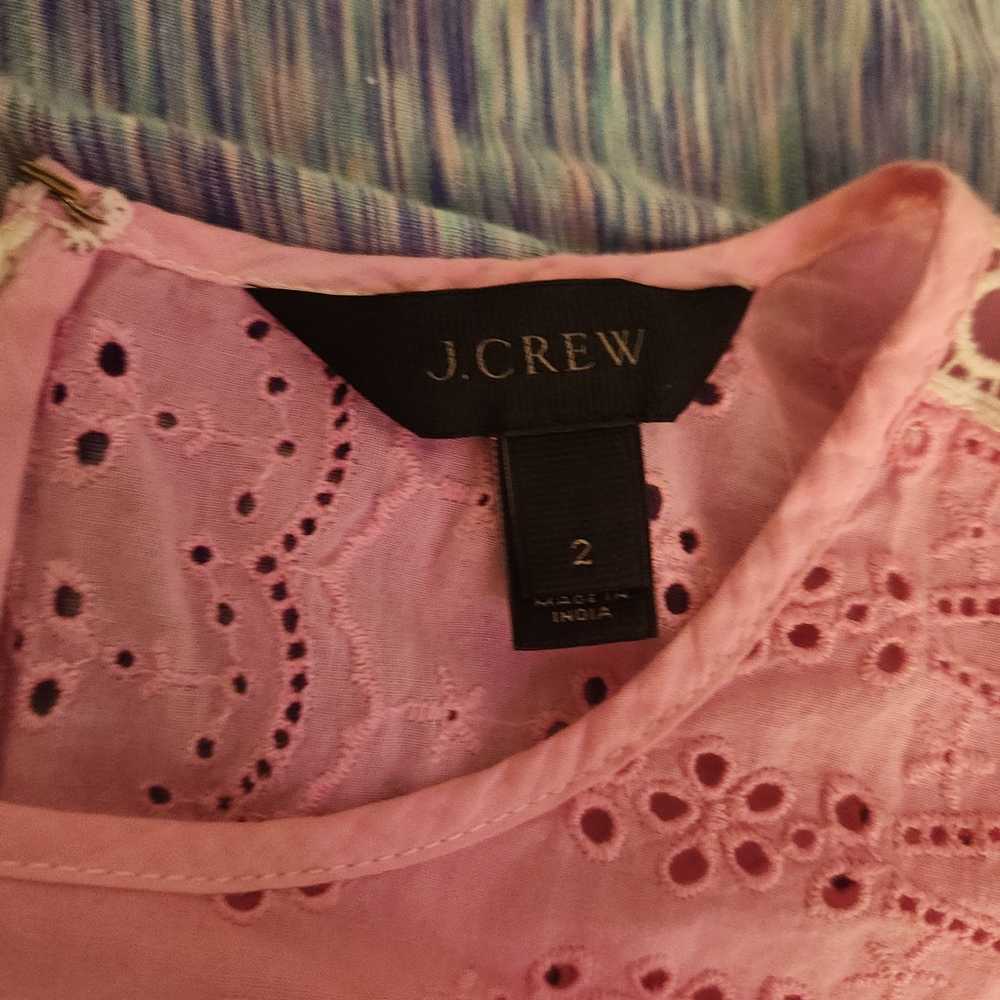 Pink tye dyed J Crew dress Size 2 - image 2