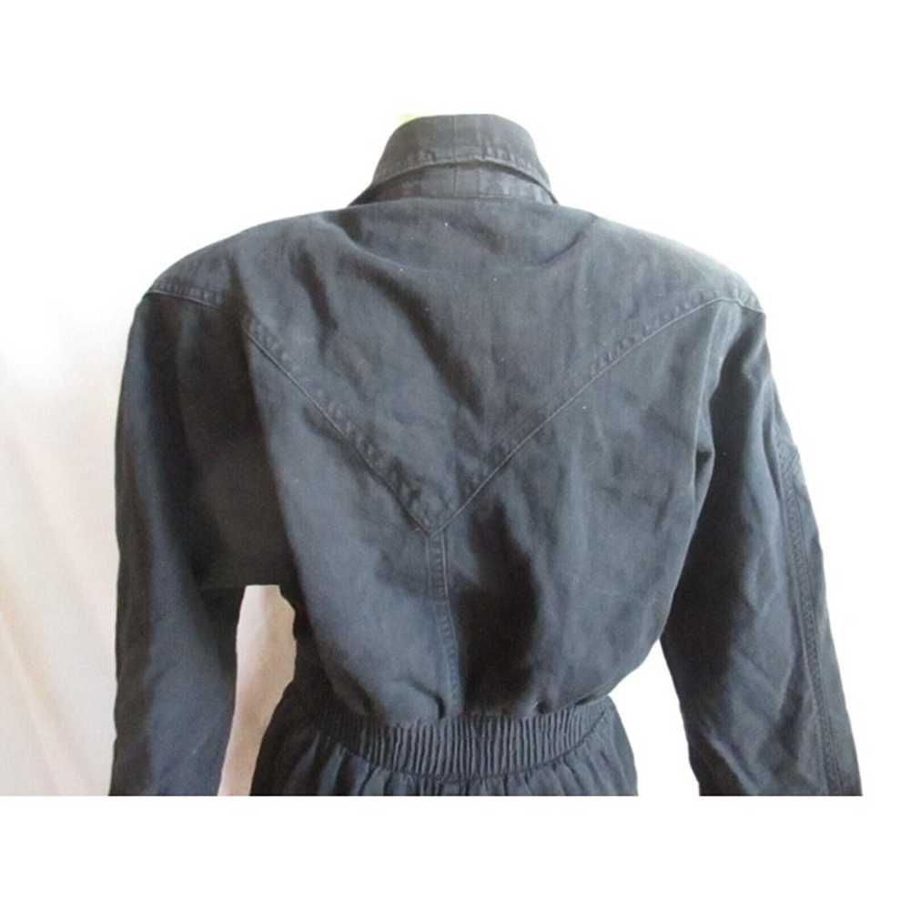 Vintage 1990s Black Denim Jumpsuit Size 12  PG Co… - image 10