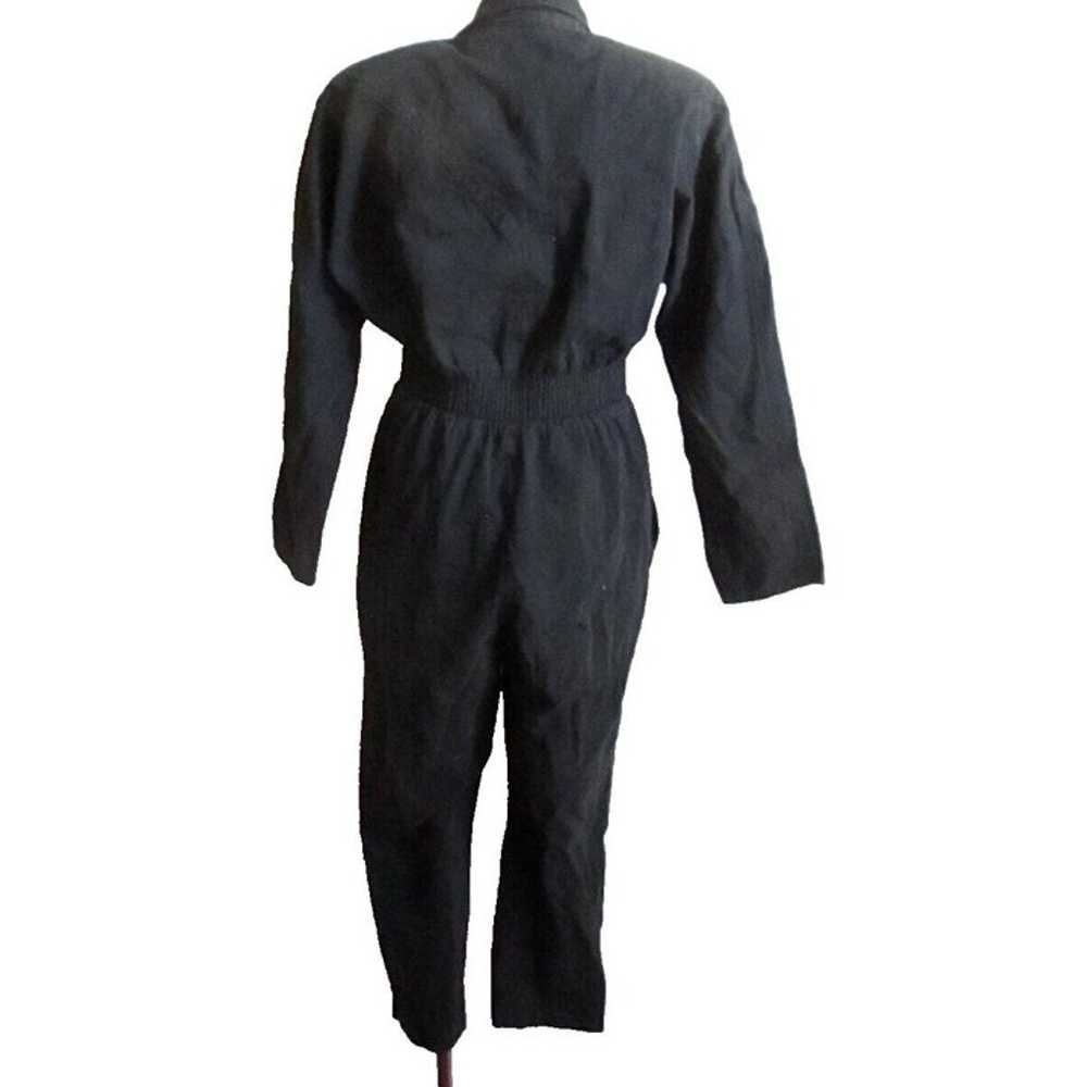 Vintage 1990s Black Denim Jumpsuit Size 12  PG Co… - image 2