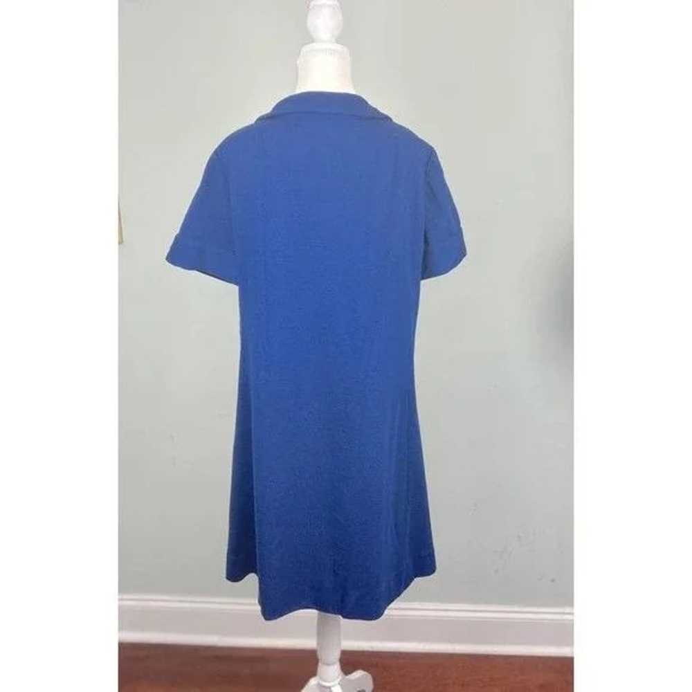 Curvy Vintage 60s/70s Tunic Dress Cobalt Blue Loo… - image 4