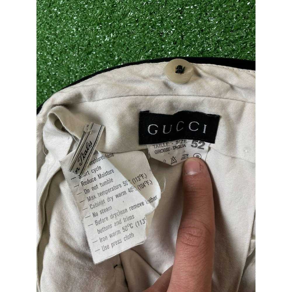 Gucci Gucci Jet Black Velour 37 31 Slacks Pants T… - image 3