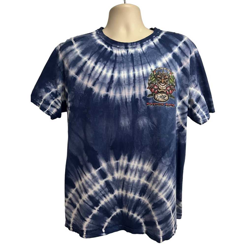 Other Psycho Tuna Mens Blue Floral Tie Dye Graphi… - image 2