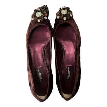 Dolce & Gabbana Taormina velvet heels - image 1