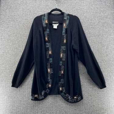 Vintage Vintage Cardigan Sweater Womans Small Blac