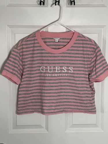 Guess × Vintage Guess LA Pink Grey Gray Striped Cr