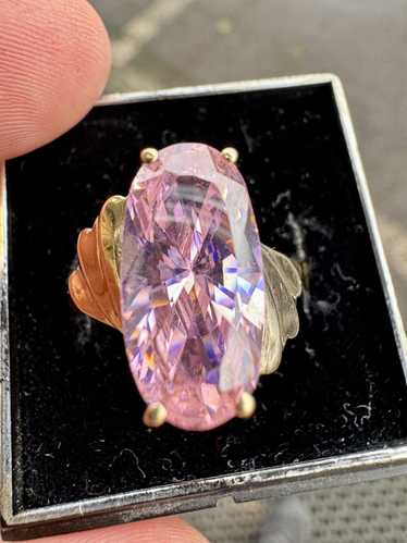 Other Solid 10K Gold Ring / Size 9.65 / Pink Gemst