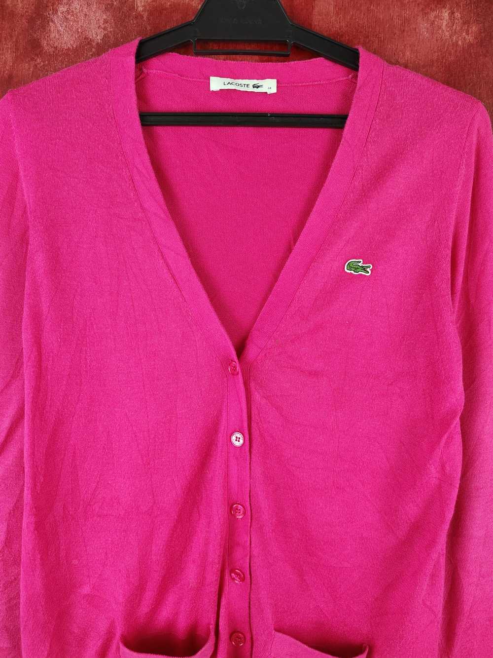 Cardigan × Japanese Brand × Lacoste Lacoste Pink … - image 2