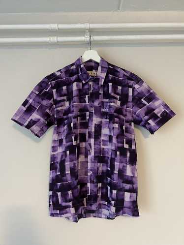 Marni Purple Abstract Print Shirt