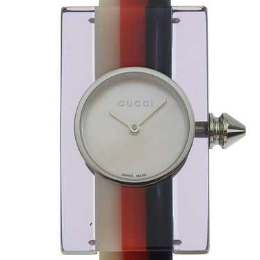 Gucci GUCCI Vintage Web Watch Bangle 143.5 Stainl… - image 1