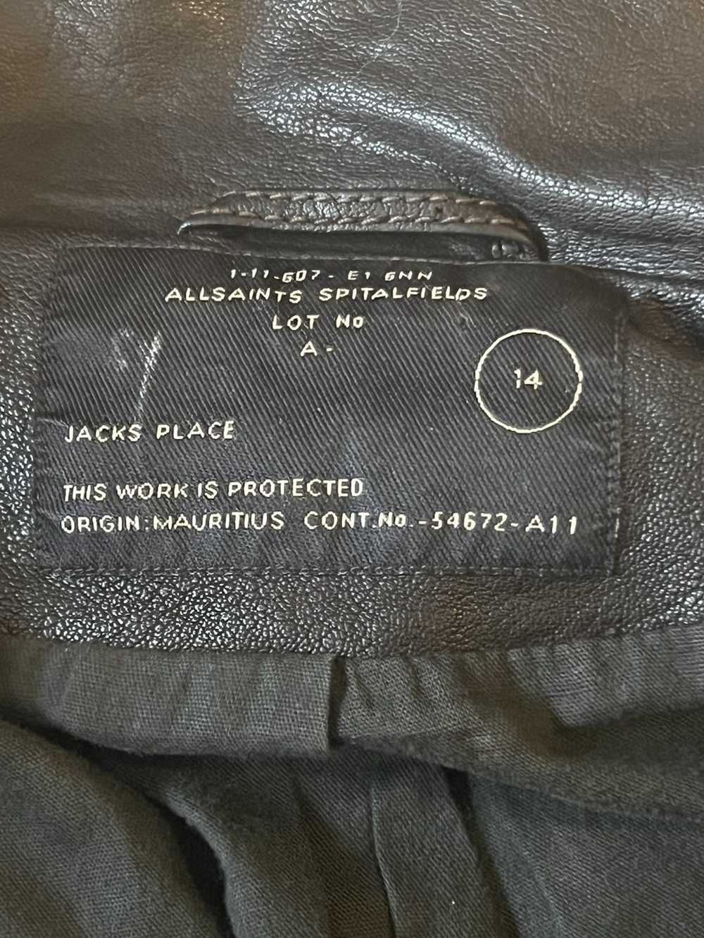 Allsaints × Leather Jacket × Vintage Allsaints Le… - image 10