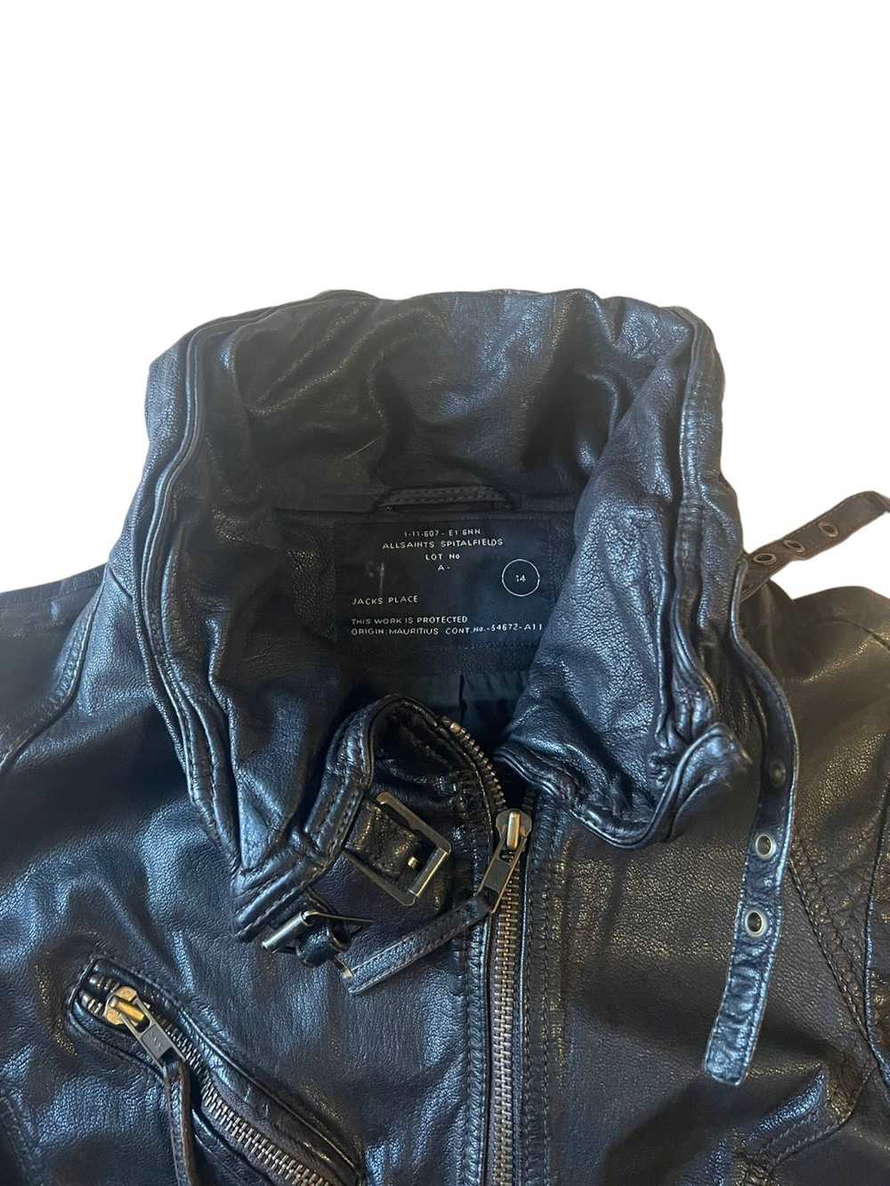 Allsaints × Leather Jacket × Vintage Allsaints Le… - image 3