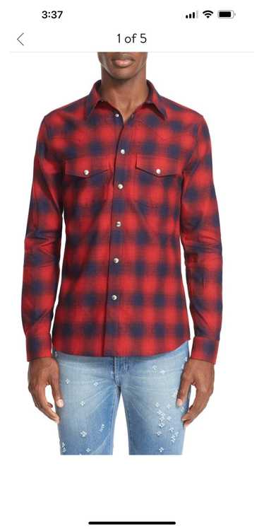 Givenchy Givenchy extra trim plaid flannel western