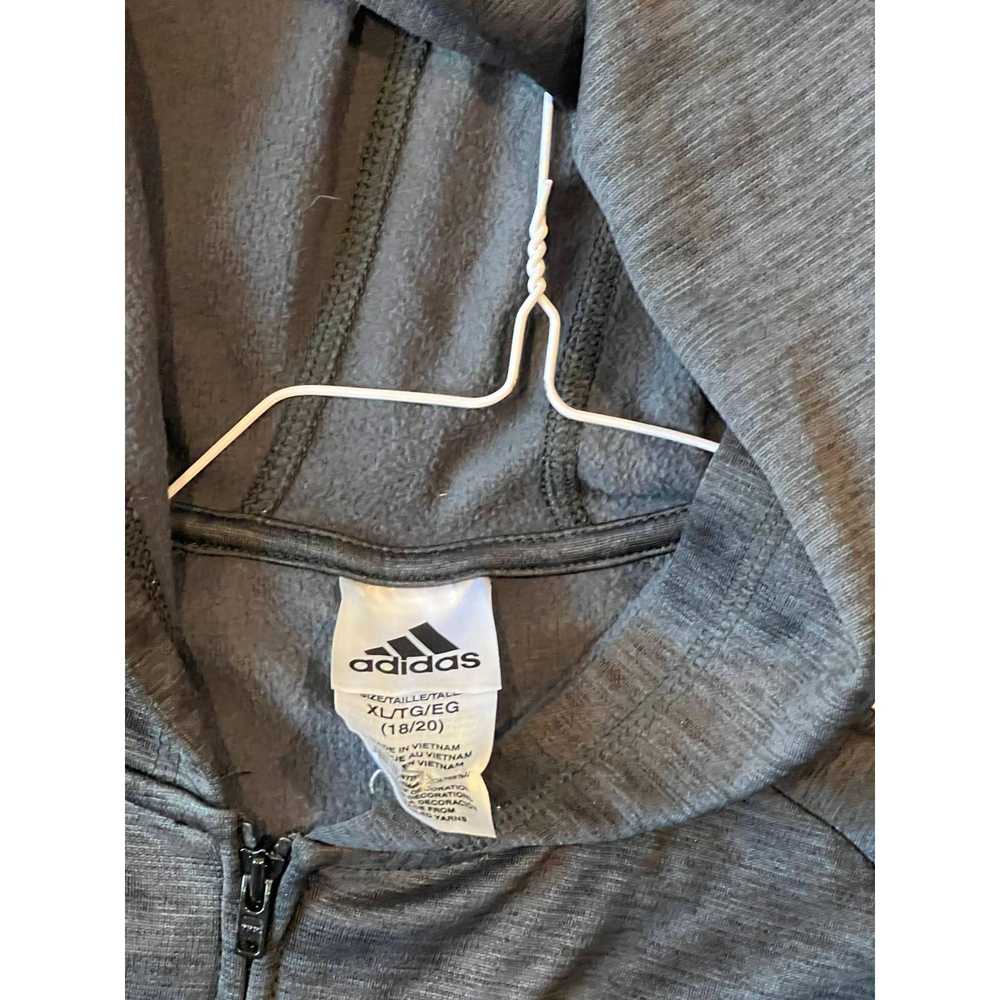 Adidas Adidas Gray Full Zip hoodie Womans XL 18-20 - image 2