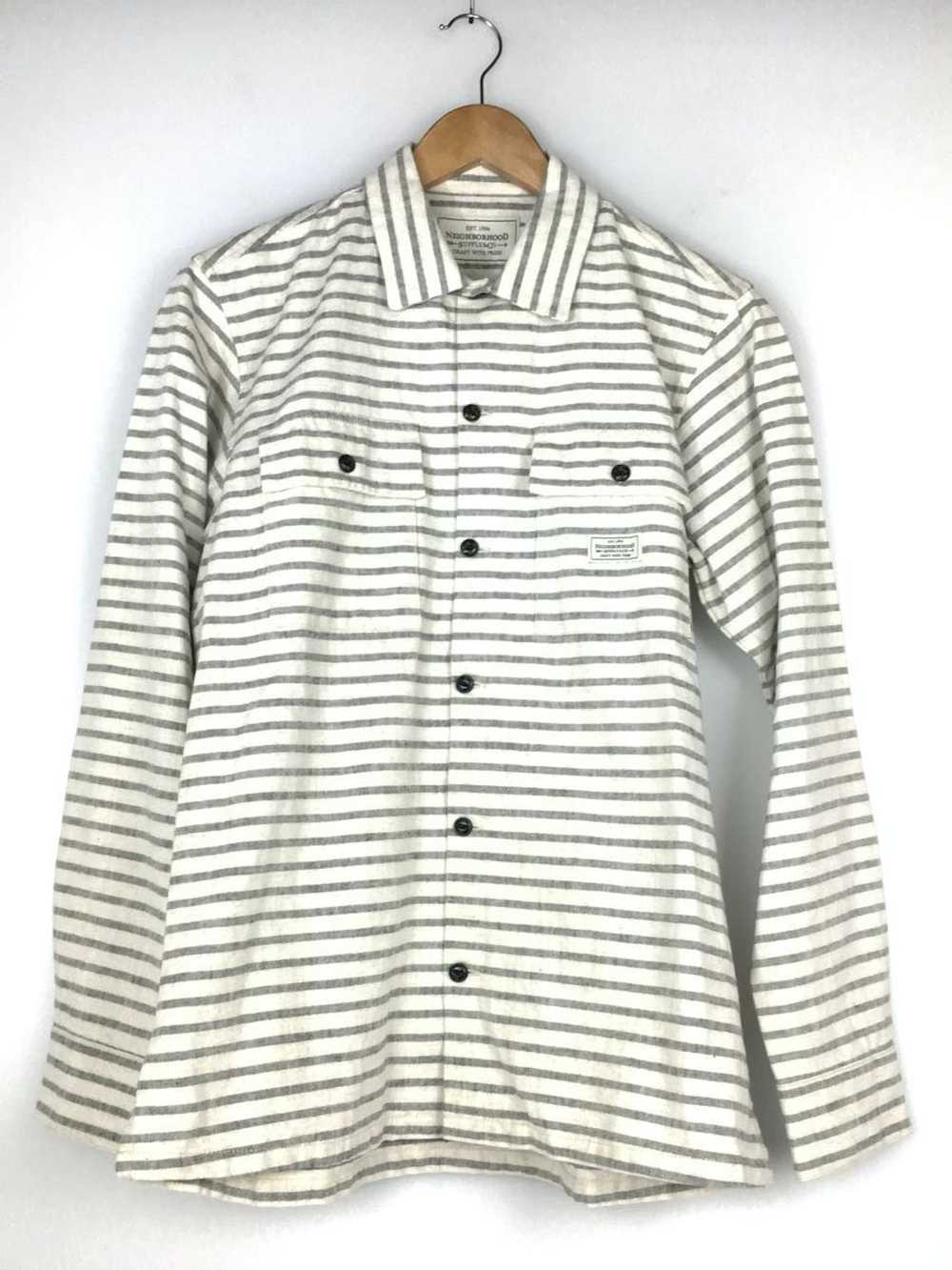 Neighborhood Shirt Long sleeve Cotton Border Tuck… - image 1