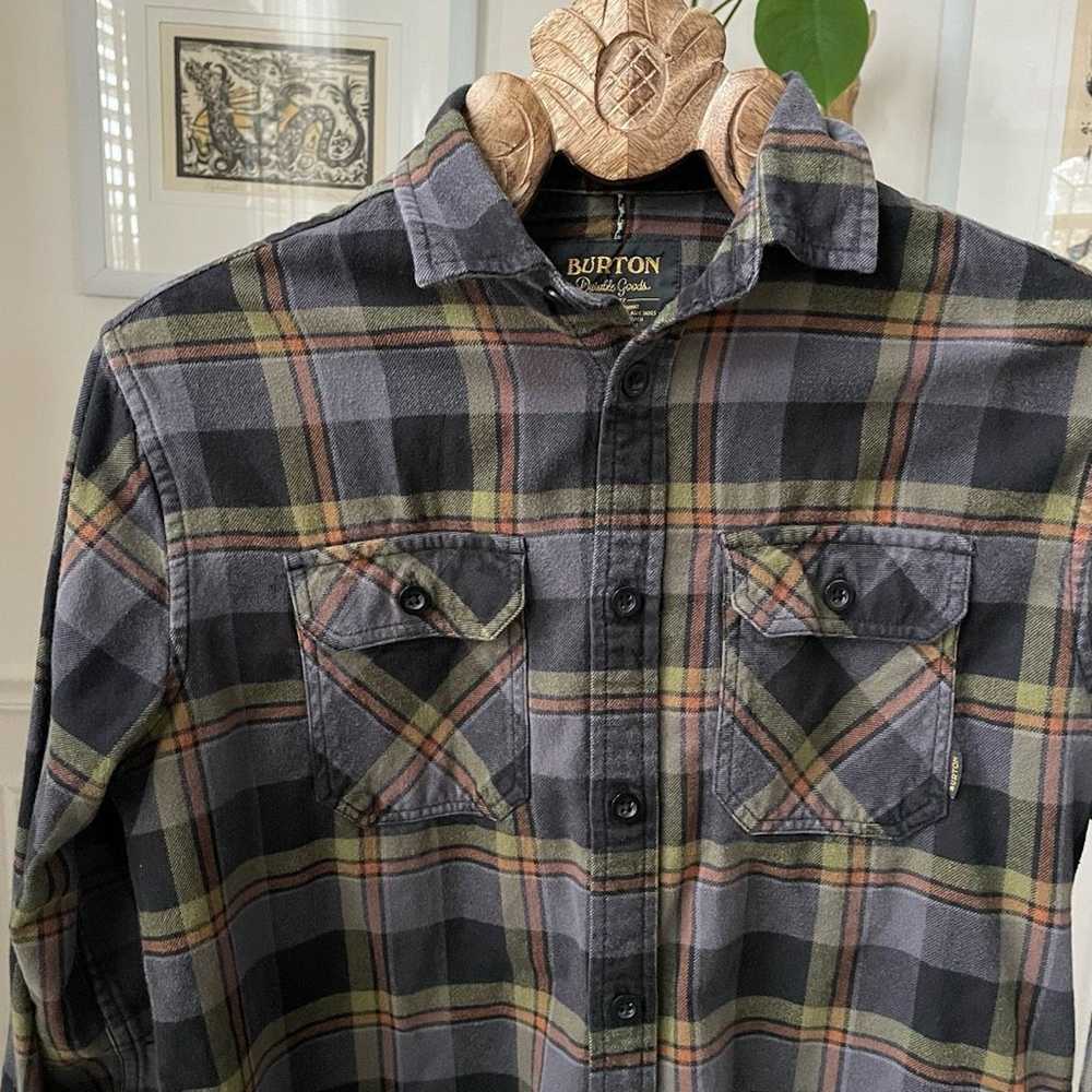 Burton Burton Plaid Flannel Button Up Shirt Cotto… - image 2