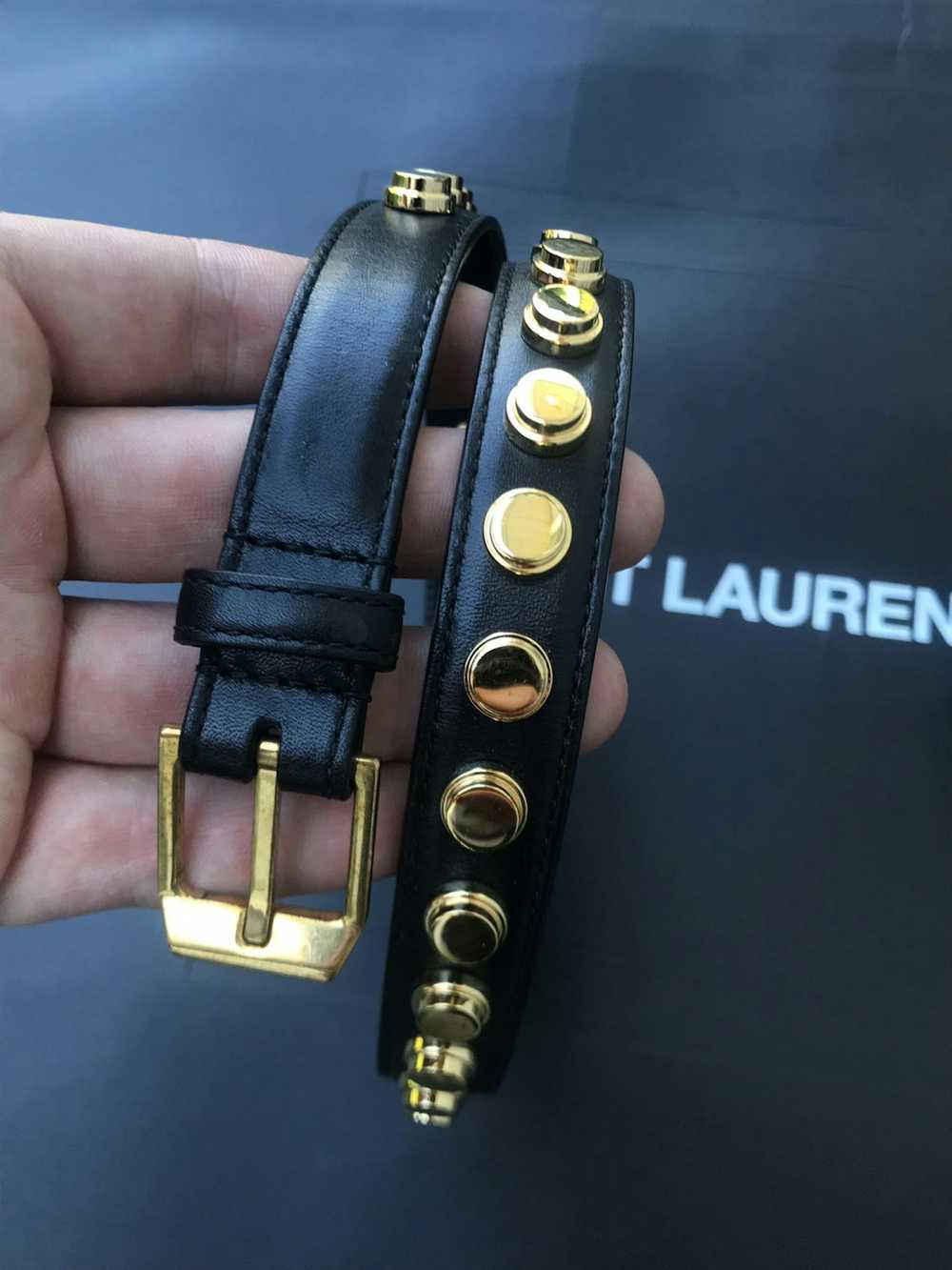 Saint Laurent Paris Saint Laurent black Studded b… - image 1