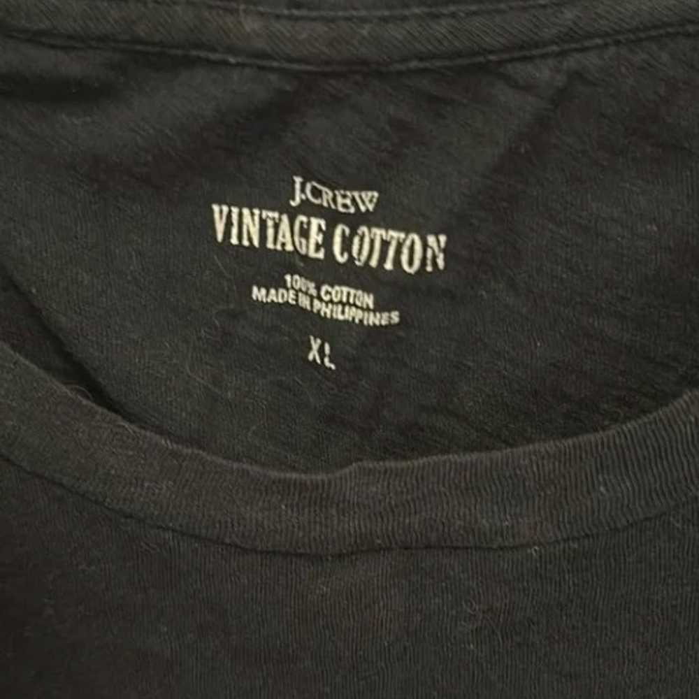 J Crew Vintage Cotton black tshirt size XL - image 2