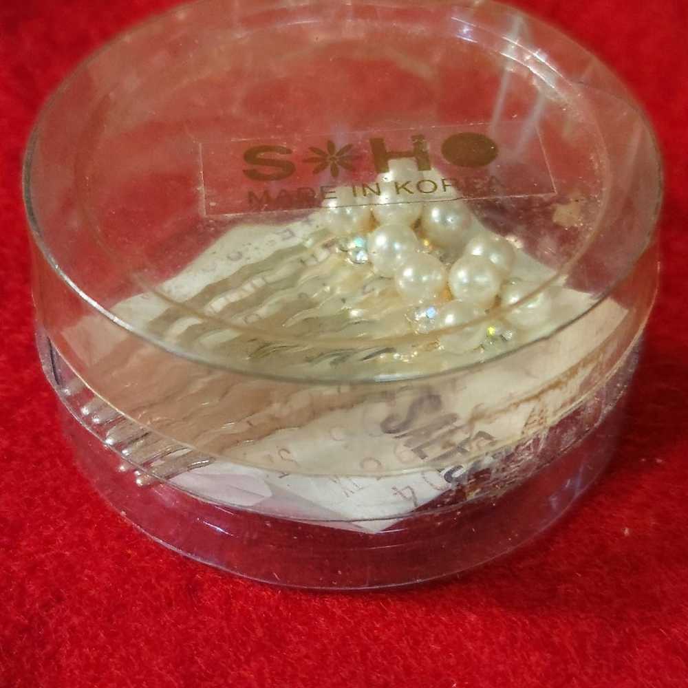 SOHO Silver Bridal Hair Comb, Pearl Hair Comb, Br… - image 6