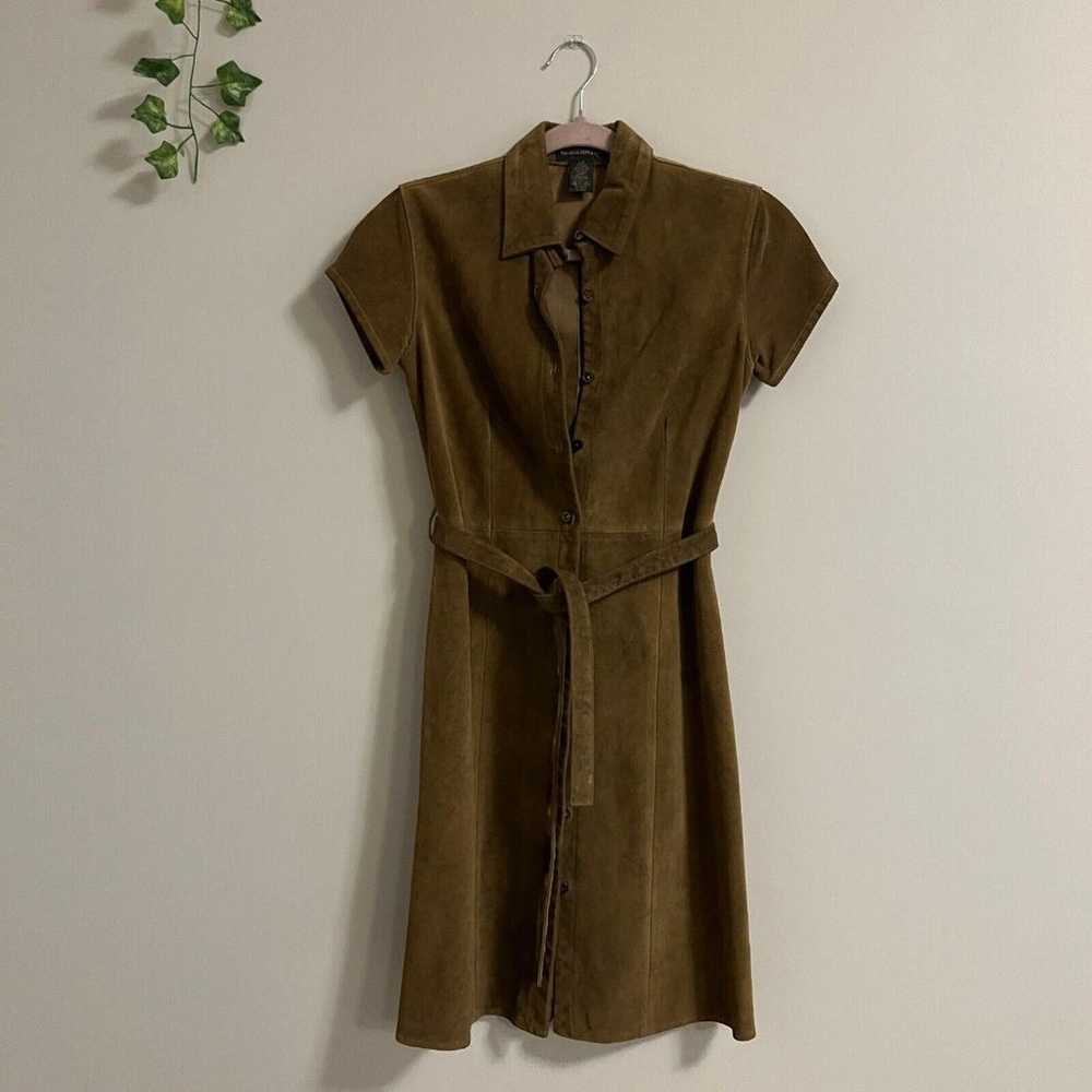 Vintage Banana Republic Womens Suede Leather Fit … - image 1