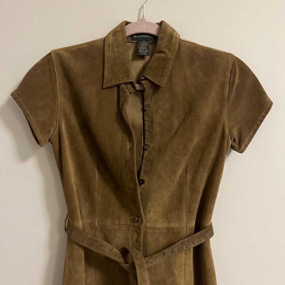 Vintage Banana Republic Womens Suede Leather Fit … - image 2