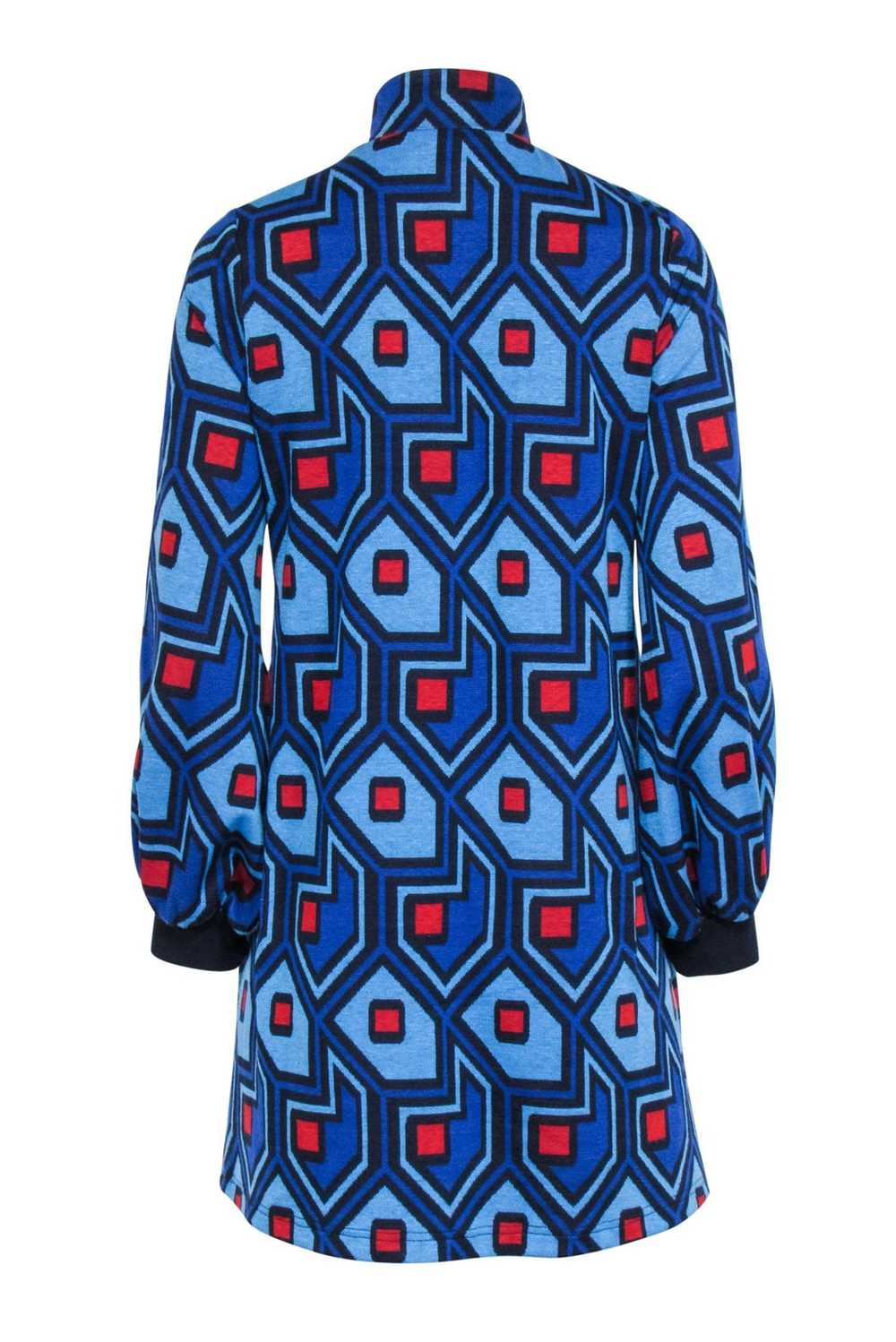 Tuckernuck - Blue & Red Geometric Print Long Slee… - image 3