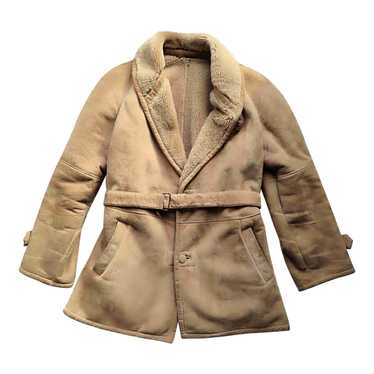 Shearling coat - Shearling trench Beige color Fit… - image 1