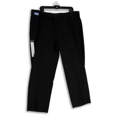 Haggar Clothing NWT Mens Black Stretch Flat Front… - image 1
