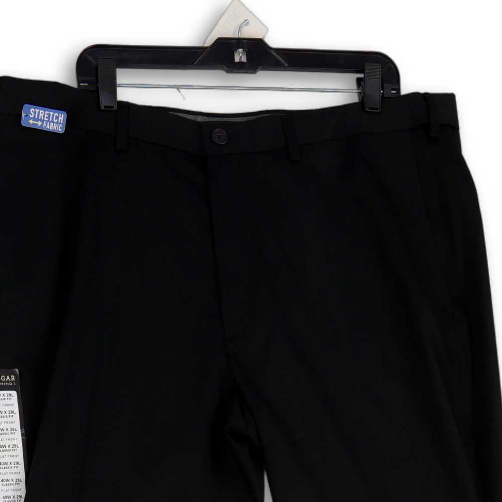 Haggar Clothing NWT Mens Black Stretch Flat Front… - image 3