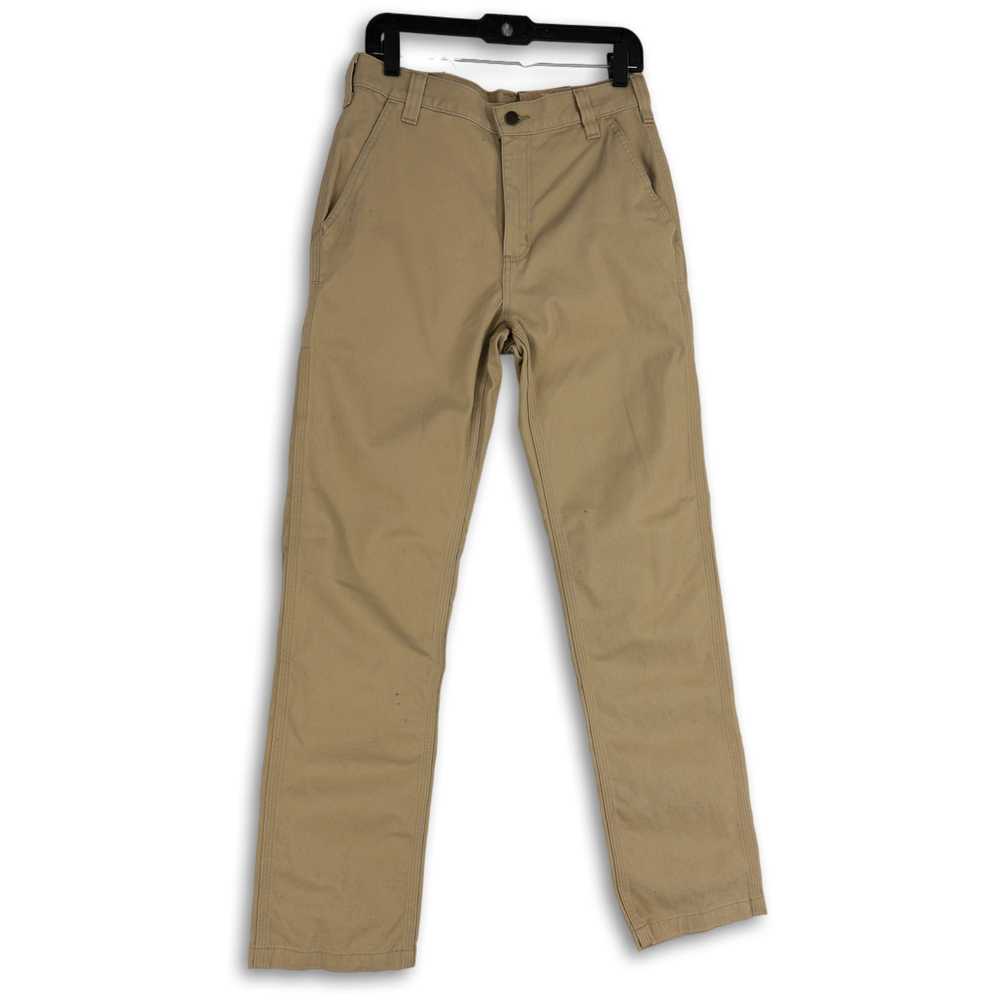 Carhartt NWT Mens Beige Flat Front Relaxed Fit St… - image 1