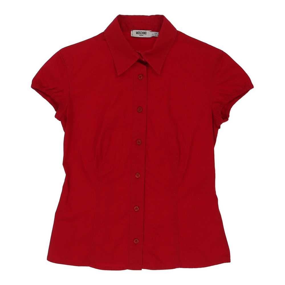 Moschino Jeans Short Sleeve Shirt - Medium Red Co… - image 1