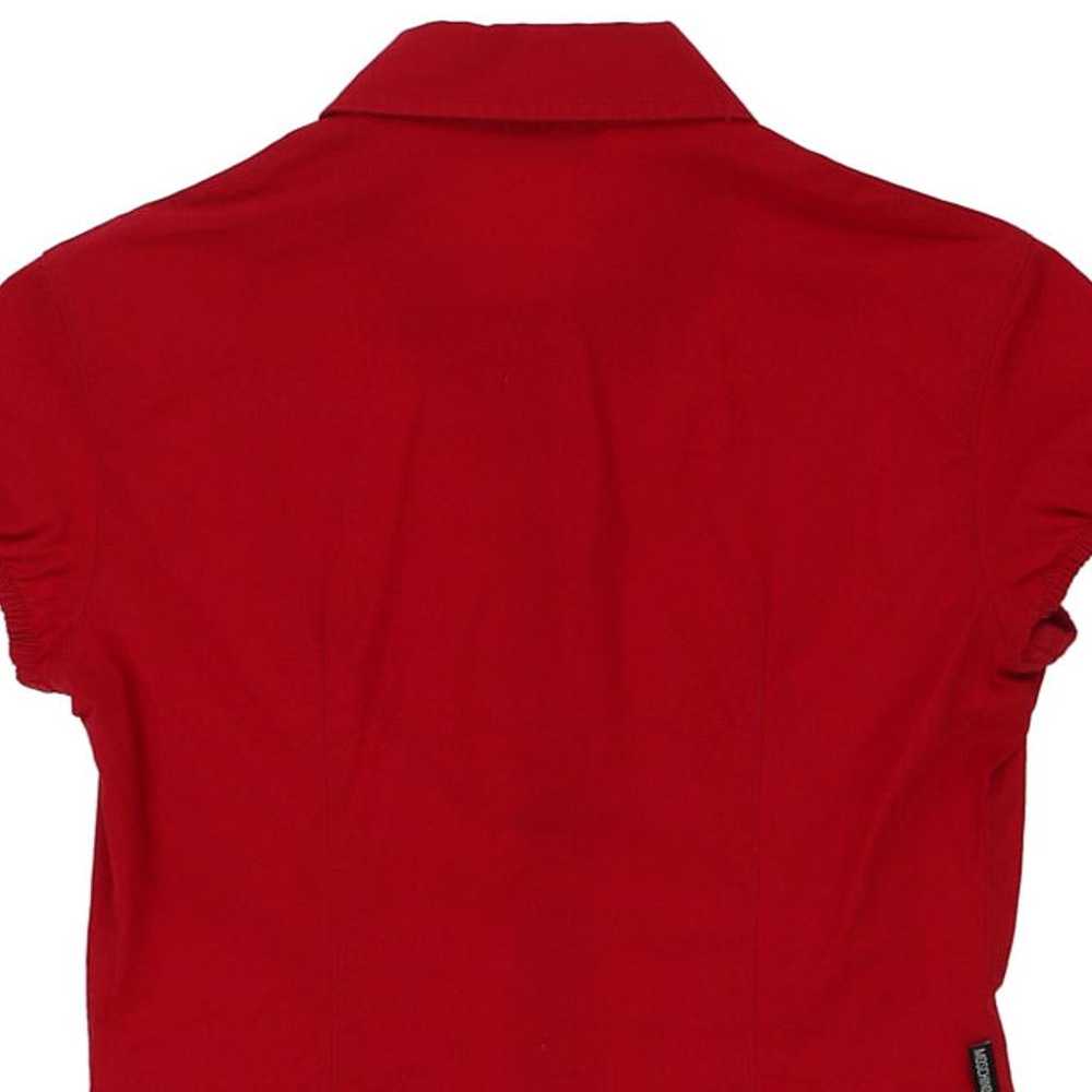 Moschino Jeans Short Sleeve Shirt - Medium Red Co… - image 5