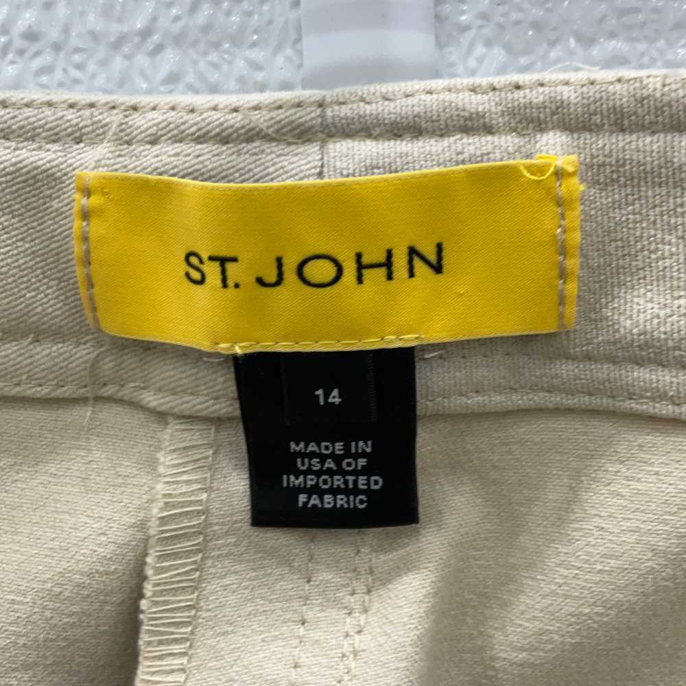 St. John Womens Tan Flat Front Pockets Straight L… - image 3