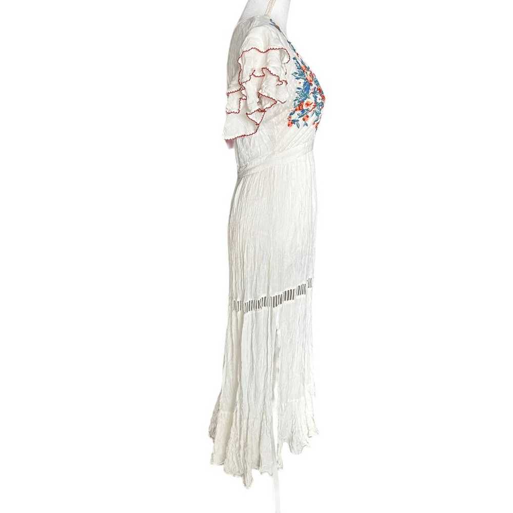 Cleobella White Daphne Floral Lace Ruffle Sleeve … - image 12